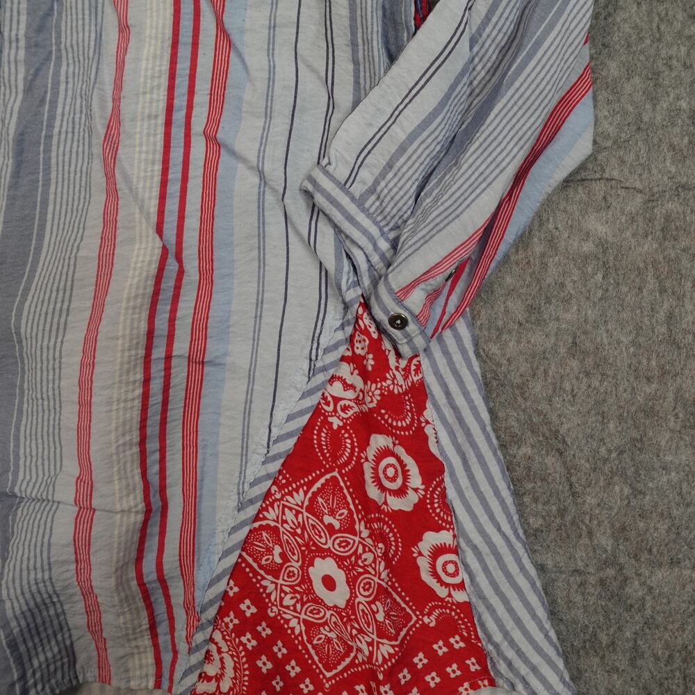 John Mark Top Womens Large Button Front Tunic Pat… - image 2